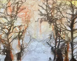 Lost in the Woods - abstract art work by Debra Ryan, Mixed Media, Abstract