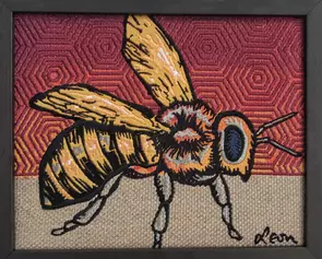Bee (Sunset) by Leon Fernandes, Mixed Media