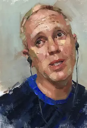 man with headphones