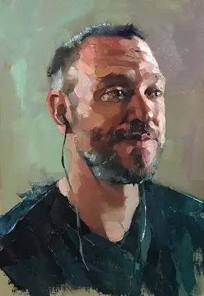 man wearing headphones