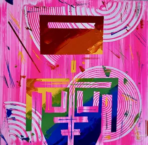 Rainbow Ned by Leith Kennedy, Acrylic, Pop