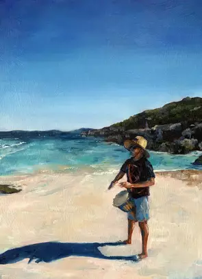 Mullaloo Drummer by James Wild, Oil