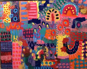 Colour Circus by Anna Hanna - Art on Unley, Acrylic, Abstract