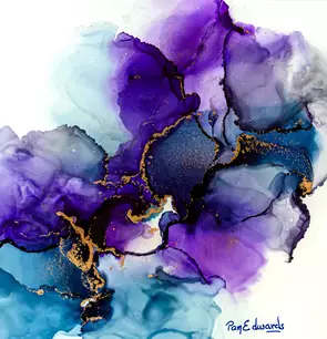 Abstract still life purple blooms