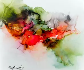 Sunny Garden Corner by Pam Edwards, Other Media, Abstract