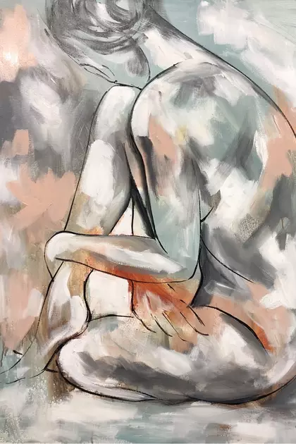 Pastel curves 3 by Amanda Brooks, Canvas Print