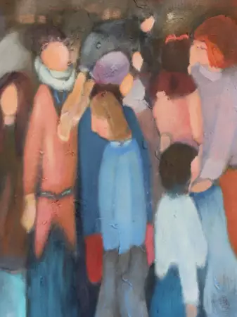 The Crowd by Caroline Sharp, Canvas Print
