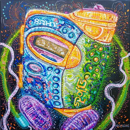 Flashback by Tina Dinte, Acrylic, Pop