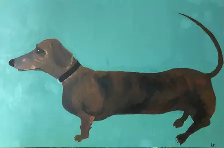 Doxie by Anna Hanna - Art on Unley, Acrylic