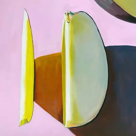 Apple with colourful shadows — detail