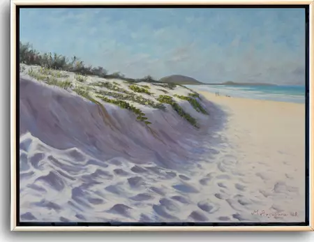 To get to the beach there is a walk past the dune