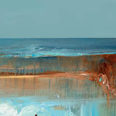 Ocean, beach, waterfall and underwater caverns — detail