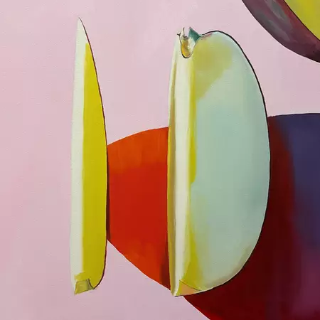 Apple with colourful shadows — detail