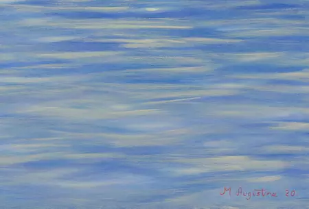 Fishing boast in the wharf — artist's signature