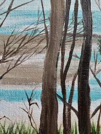 Flatrock Beach NSW original painting. — artist's signature
