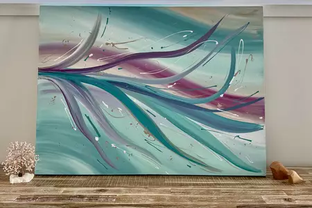 Abstract flowing foliage painting