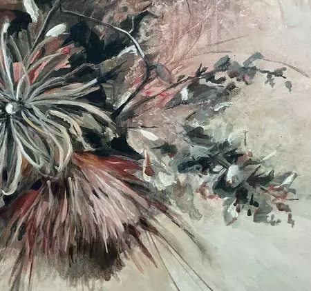A gathering of aged botanicals in warm neutral colouring — detail