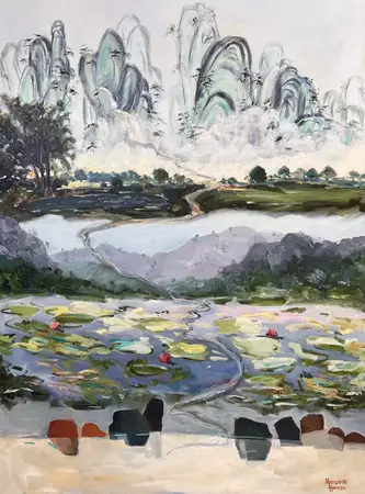 Expressionism, impressionism, romanticism, abstract, Chinese landscapes. Five different styles of landscape art blended into…