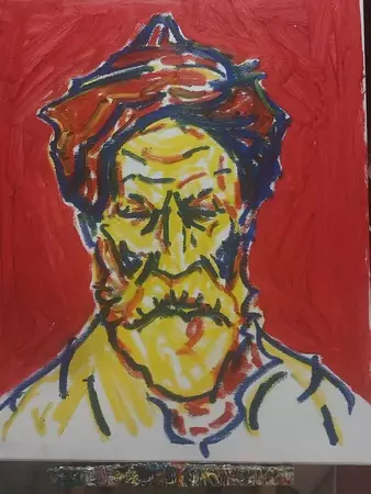 mona mie taleb by J heretical, Oil, Expressionism