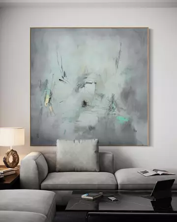 The painting is driven by the sheer weight of a wet season storm—the dense mist of moisture that swallo… — artist's signature