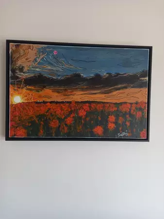 Sunlit Flower's by John Sullivan, Acrylic, Australiana