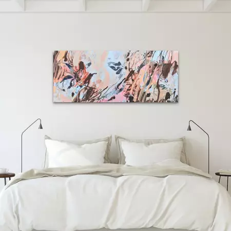Contemporary landscape painting — shown hanging