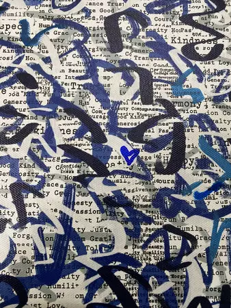 Love heart positive words — detail