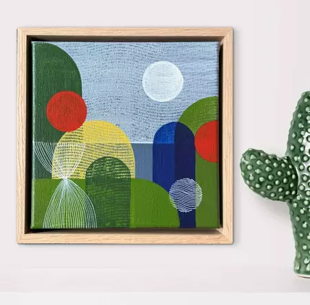 Full Moon by Zoey Devaney — shown hanging