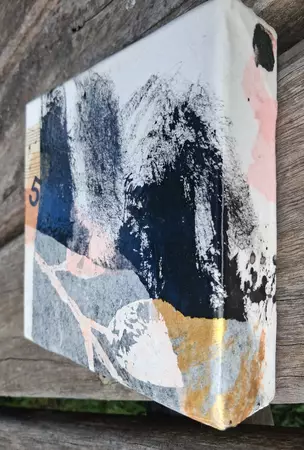Contemporary landscape collage — detail