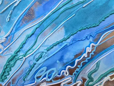 Part of a series of 13 paintings inspired by the iconic piers of Victoria’s Mornington Peninsula. This … — artist's signature