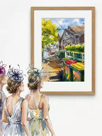 Sunlit Bins by Phuong Ly — shown hanging