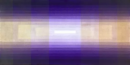 Glowing hard edge abstract — edge view