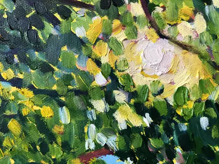 Sunlight Through Trees by Michael Baker — detail