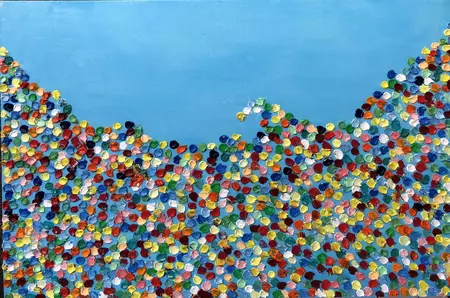 Button wave by Anna Hanna - Art on Unley, Oil, Abstract