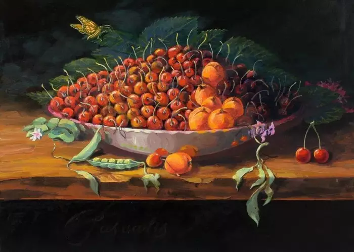 Impressionism-Still-Life (yellow butterfly) by George Pascalis