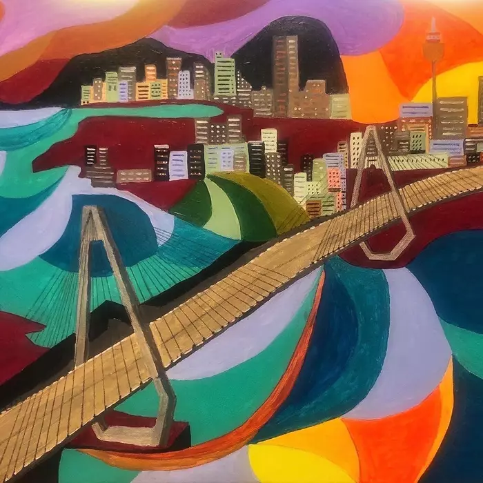 ANZAC Bridge Abstracted Giclee Print Ed. 1 of 30 by Steve Quilty ...