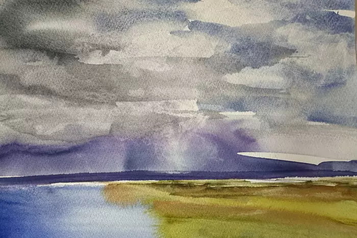 Here comes rain (framed) by Jennifer Baxter