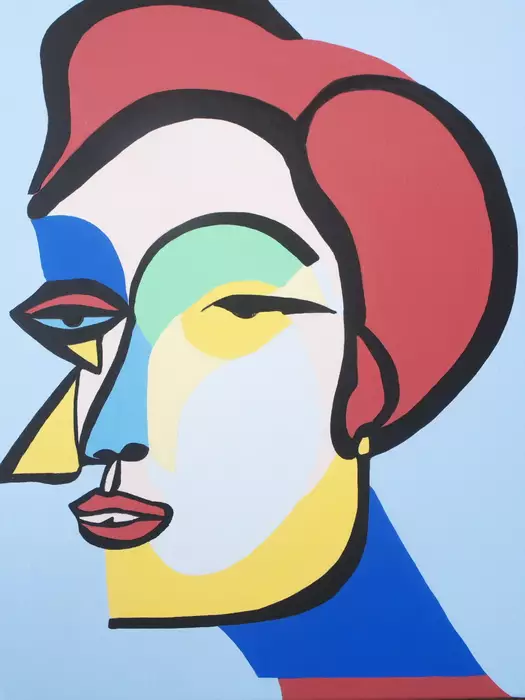 Modern cubism Picasso nouveau contemporary painting Mid Marge by andrew ...