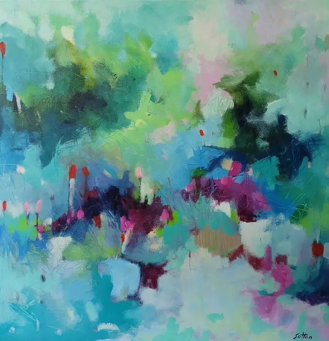 Breath In Blue ... abstract landscape painting by Debra Sutton by Debra ...