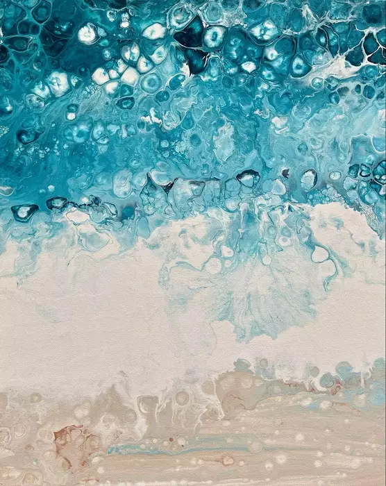 Seascape triptych Floating Timber Frame by Debra Ryan