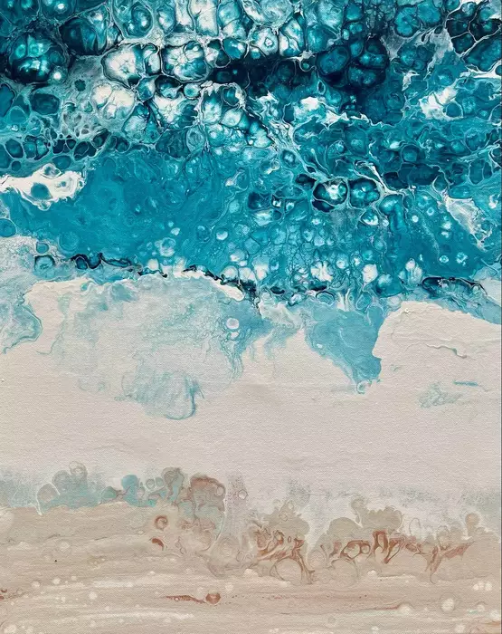 Seascape triptych Floating Timber Frame by Debra Ryan