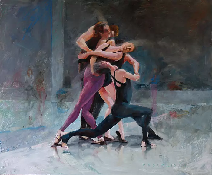 Dancers in rehearsal by George Pascalis