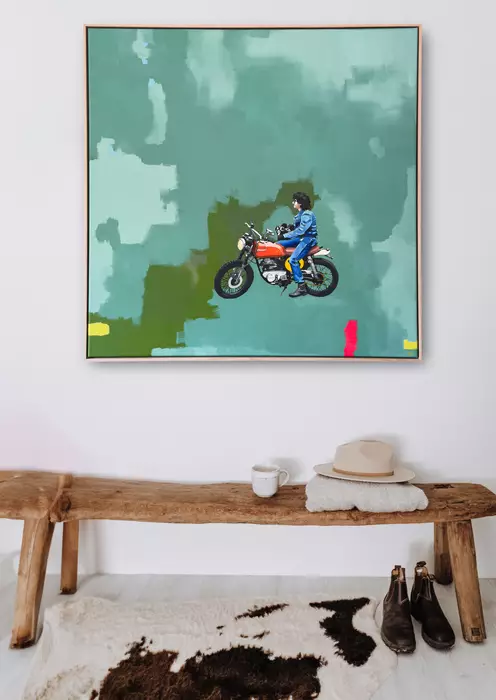 NYC - Biker (Framed) by Greg Mount