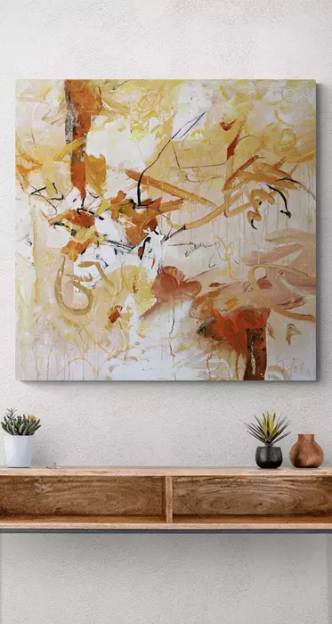 'Perseverance', abstract painting, textured, large canvas, sale, by ...