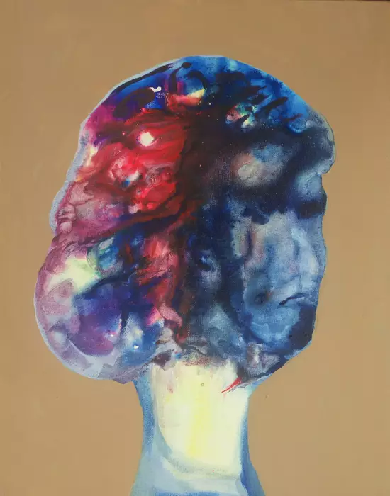 Faceless abstract portrait painting. Face up by andrew neilan (naylan)