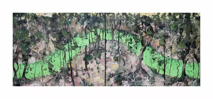 Green River- diptych - 2 paintings by John Graham