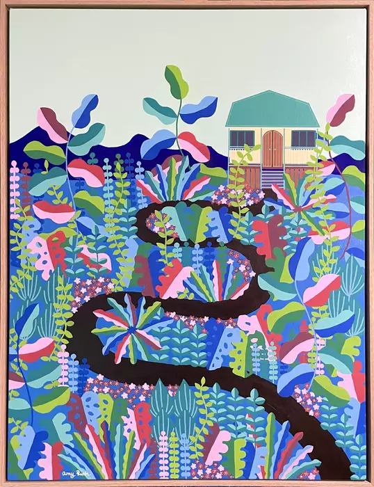 Where home meets hills garden and sky by Amy Ruth