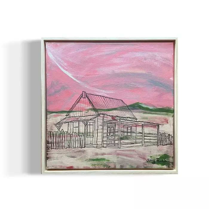 Memory of a pink dusk homestead by Amy Ruth