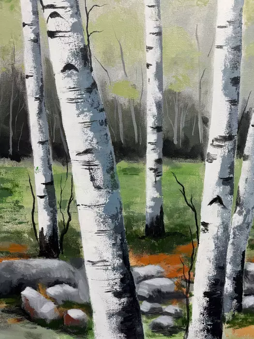 Whispering Birches by Tom Roso